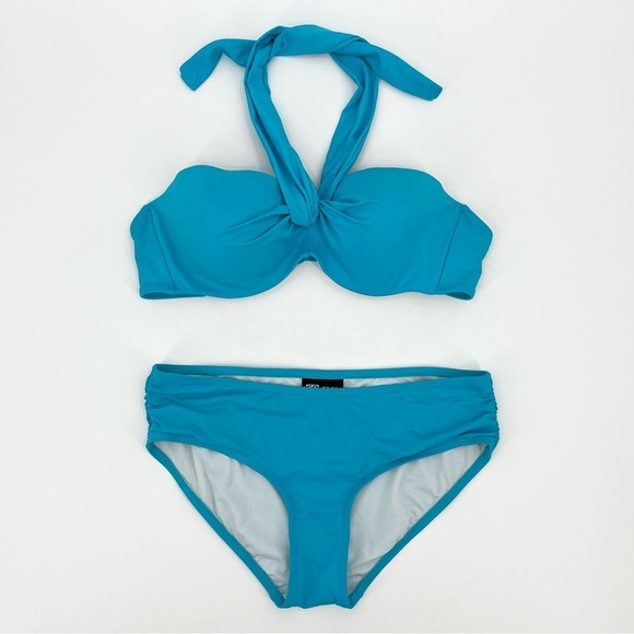 Coco Reef Turquoise Blue 2-Piece Bikini Swim Suit Size Large - Picture 1 of 6
